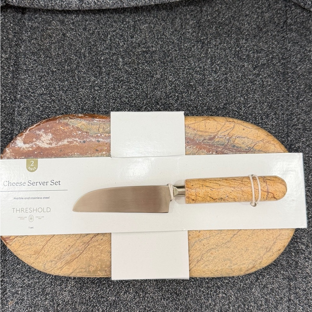 Threshold Cheese Server Set with Tan Handle